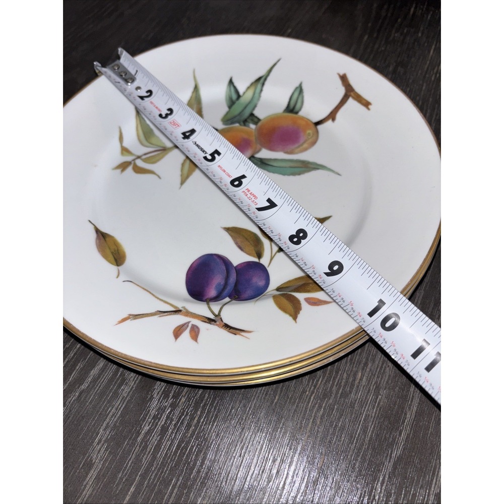 10" dinner plates ~ Royal Worcester EVESHAM GOLD Set Of 3 - Picture 3 of 4